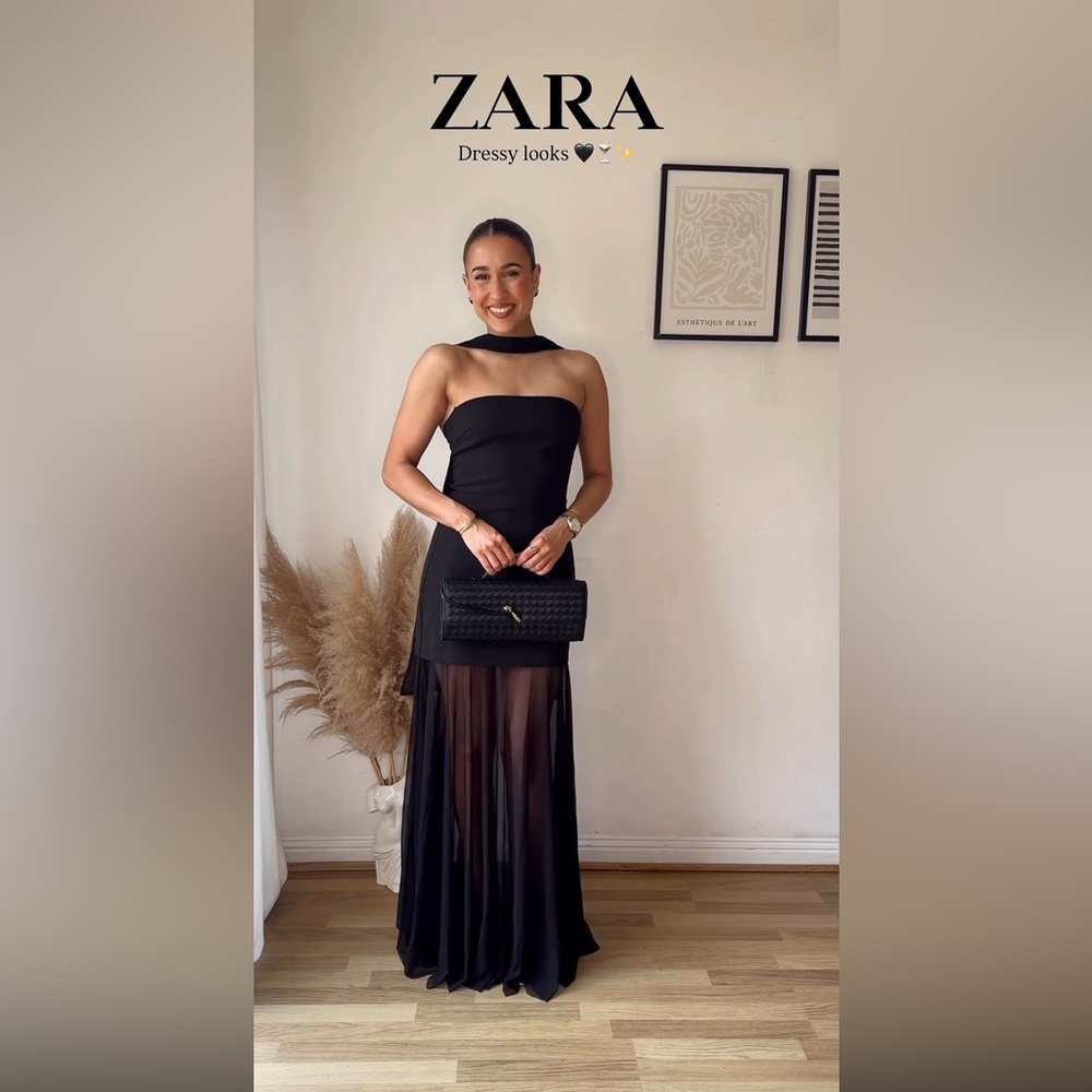 ZARA TRANSPARENT COMBINATION DRESS - Picture 9 of 16